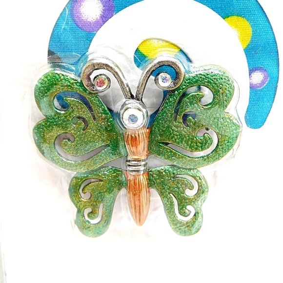 New Butterfly Brooch Pin Darling Dash Sing Love Dance Live Card Rhinestones - Picture 2 of 4